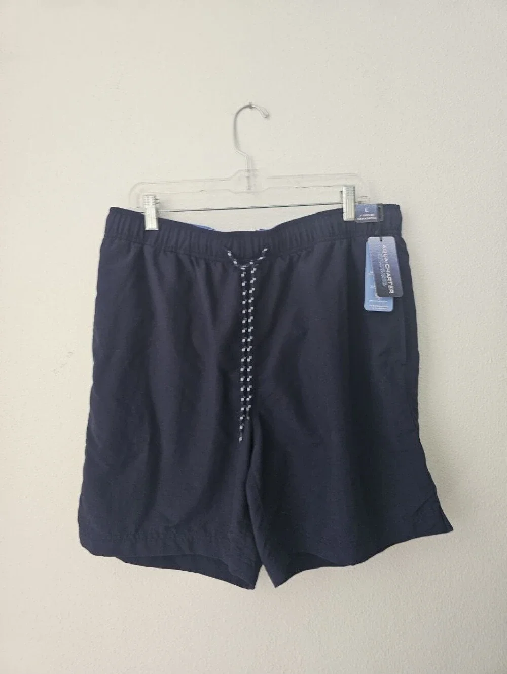 Roundtree & Yorke Aqua-Charter Men’s Swim Trunks – Navy Blue, Size L
